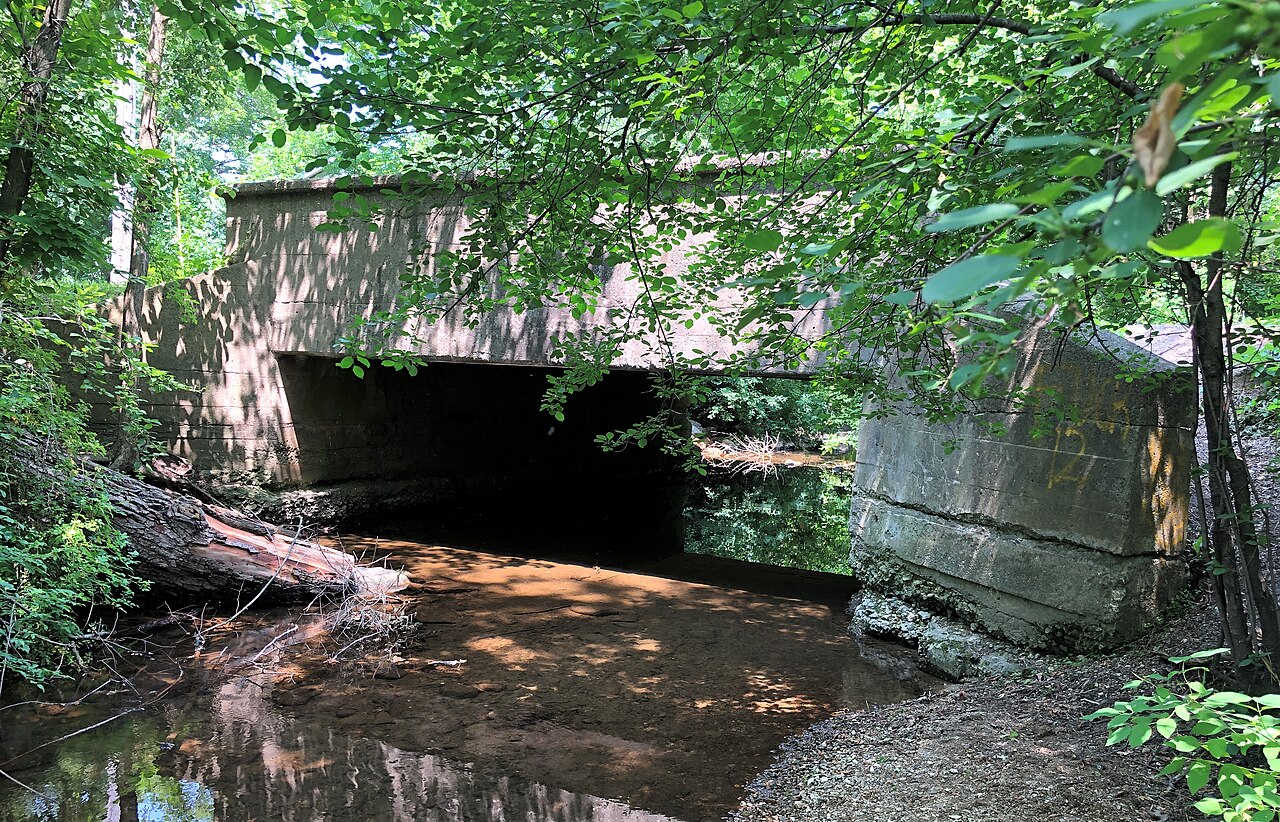 Historic interurban railway bridge in Muskego